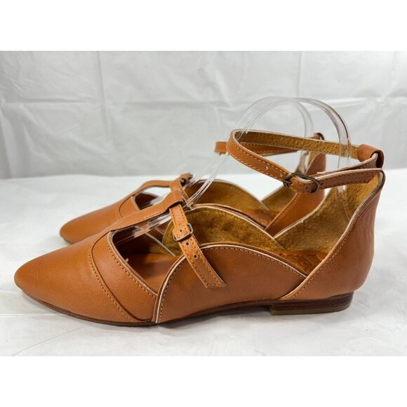 Elf On the Go Tan Leather Ballet Flats Women's Size 8 - Picture 5 of 15